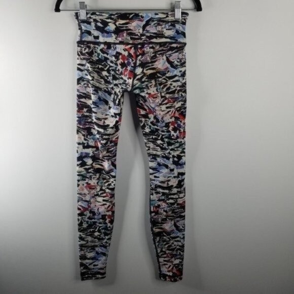Lululemon Wunder Under LR Tight 28" Leggings Size 4 Culture Clash Multi Black - Picture 4 of 9